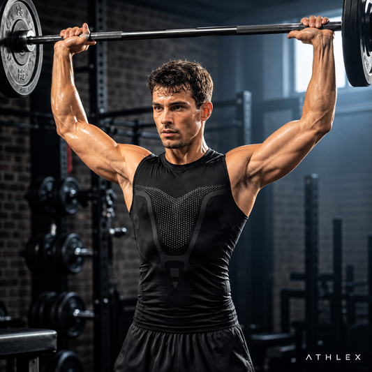 Débardeur de compression ATHLEX porté – silhouette nette